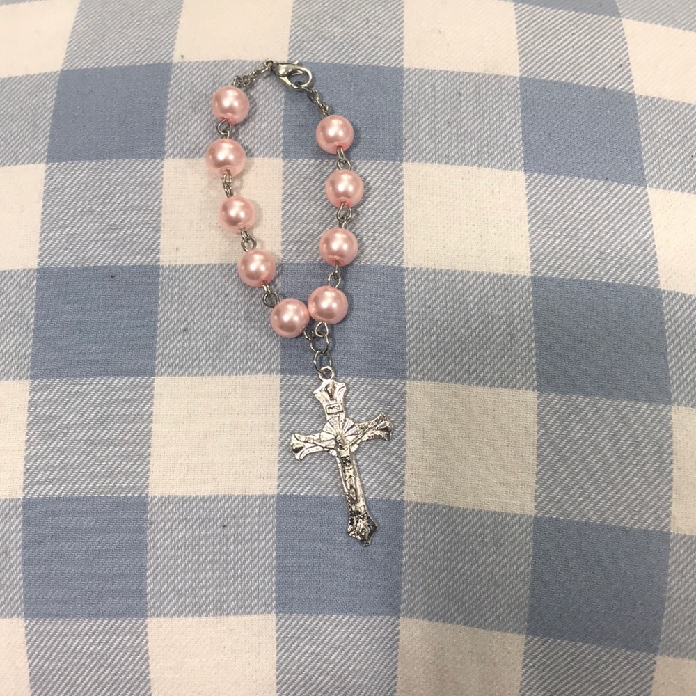 Baby girl baptism bracelet